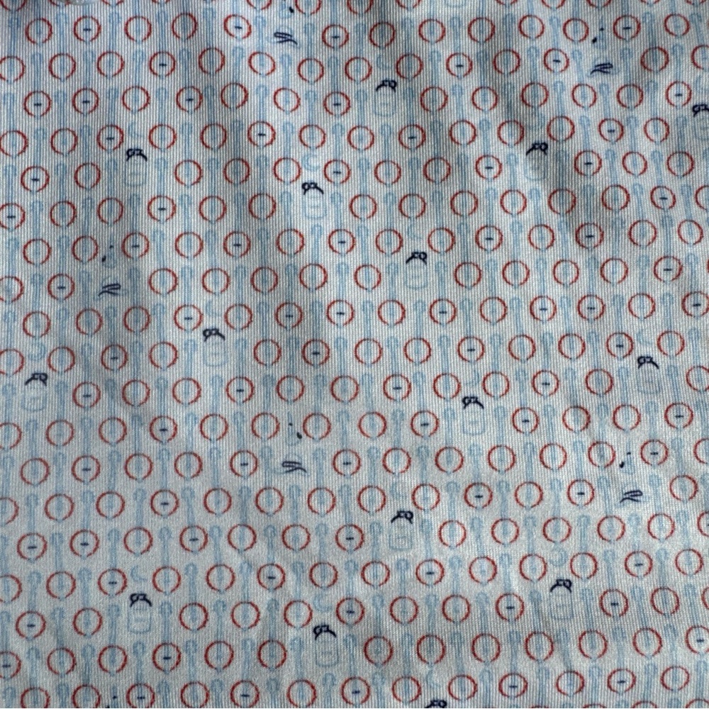 Peter Millar Light Gray Patterned Polo Shirt - image 3